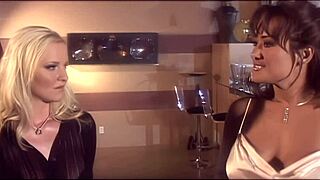 Hey, check out this Asian mom diving into some hot lesbo action in stockings.