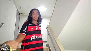 vizinho safado takes ebony babe's rough ass toy orgasm!