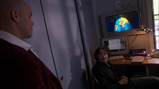 Redhead milf fucks big cock in heels outdoors