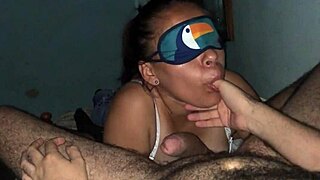 i'm suckin' that big cock like a slut, blindfolded and humiliated