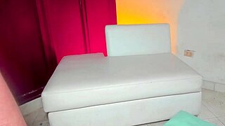 Beautiful blonde swallows her neighbor's big cock roughly