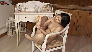 Putting oil on my sexy feet while masturbating 😘