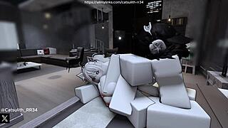 Fan ile sessizce sikişmek, arkadan ve üstte!