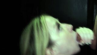 i made alaina swallow my cum at the gloryhole, so salty