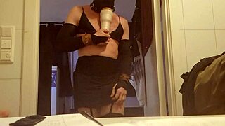 Tex Willer feels excited getting ready in lingerie and stockings