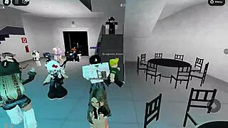 Dancing With Naughty Girls In Roblox Party Hall