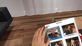 Glatt brunette spiller Pornflix og chiller i VR