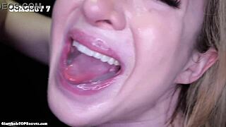 i made alaina swallow my cum at the gloryhole, so salty