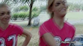 Sexy Soccer Babes in Uniforms Deliver Wild POV Blowjobs