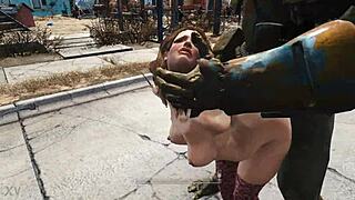 Oh, Mutant Bends Girl Over In Doggystyle With Stockings!