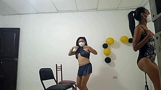 These Sluts Dance Seductively To Lure Their Boyfriend For A Fuck! Their Tits Are Saggy!