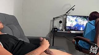 Latina Catches Him Jerking Off And Sucks