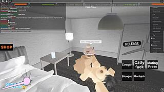 quick roblox game session with a whore