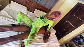 Watch her ride that big cock wildly?