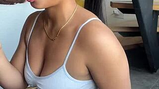 She Satisfies BBC with Stepbrother Amateur Couple