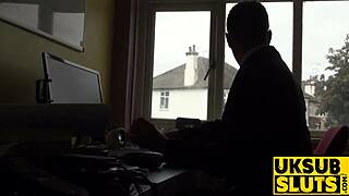 busty sub milf's ass destroyed by monster cock before cum tasting