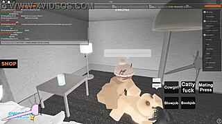 quick roblox game session with a whore