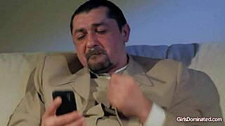 Lea submits to harsh domination for quick cash in lingerie