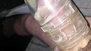 markus77 feels intense pleasure breeding fleshlight outdoors