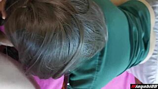 Why not let Thai student suck big cock and finger pussy before creampie?