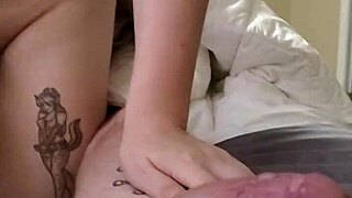 i'm this mtf asian redhead shemale sucking wolfdaddy901's cock deepthroat then riding cowgirl for raw anal creampie