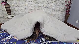 Young Blonde Coeds Kiss Passionately In Wet Scene With Natural Tits