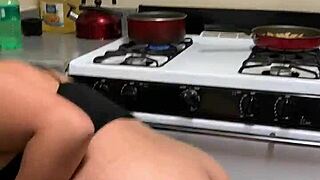 i bent her over in the kitchen for that big black cock, oops