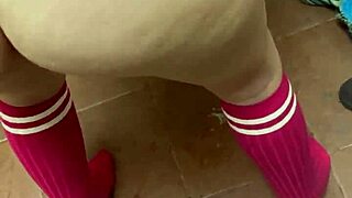 Cute Pink Sock Freak Takes Big Black Cock Rough