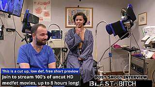 Lääkäri ampuu sperman potilaan Rebel Wyattin pilluun sairaalan kulississa