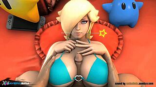 Switch from one tit to another in titty fuck