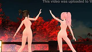 megurine luka and meiko goddess in full nude mod