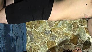 curvy couple plays with kegel balls and clit vibrator, she squirts all over him