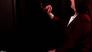 overwhelmed with desire as young student in lingerie gets cum-covered at gloryhole with neighbor