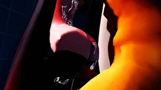 what's the princess knight doing with that monster in the restroom?