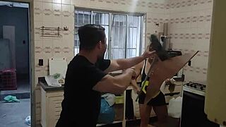 stepdaughter rides daddy while wife is on period