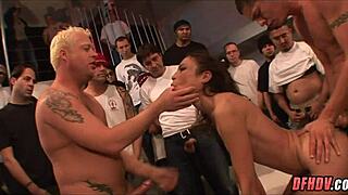 WHORE GETS ANAL CREAMPIE FROM 50 GUYS