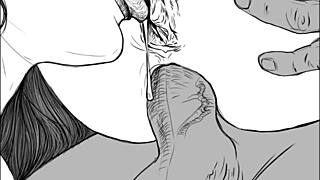 Watch this suggestive FFM threesome drawing unfold