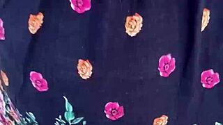 Fat blonde milf in lingerie on public street