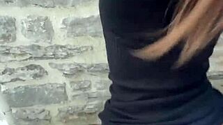 risky public flashing and sex with my favorite tiktok influencer in pov teen sex