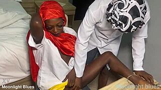 Ebony Petite 18+ Student Seduces Teacher With Intense Moaning Before Christmas Vacation