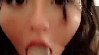 Watch this intense webcam blowjob compilation with deepthroat sucking and dildo toys!