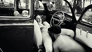 what happens with retro interracial sex in old fusca car?