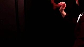 overwhelmed with desire as young student in lingerie gets cum-covered at gloryhole with neighbor