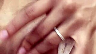 Watch this horny girl's tight pussy getting fucked by a dildo