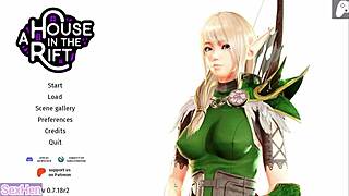 Stepsister gives footjob in hentai house.