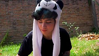 Lara's outdoor picnic vomit fetish movie.