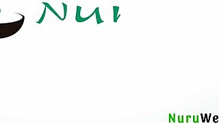 Katie Kush, the lovely teen masseuse, rubs her naked wet body against Victor Ray in nuru gel.