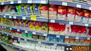 Look at this gorgeous petite russian brunette giving a horny blowjob and taking a cumshot