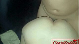 cheating wife gets fucked and creampied in car back seat