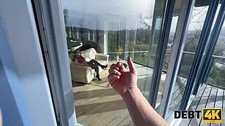 Debt4k unfolds with a pregnant Czech seductress in stockings for pov action.